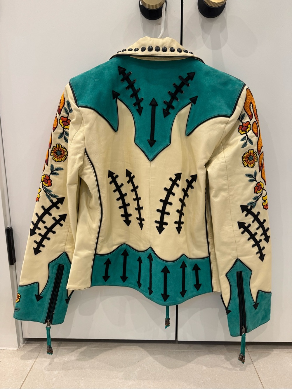 Double D Ranch Lambskin Leather and Suede Jacket - Picture 2 of 3